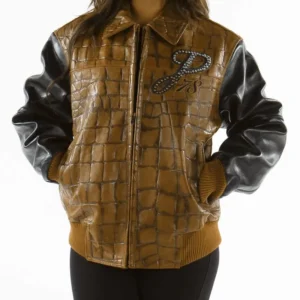 Amazing Studded Black Olive Jacket Exotic Pelle Pelle