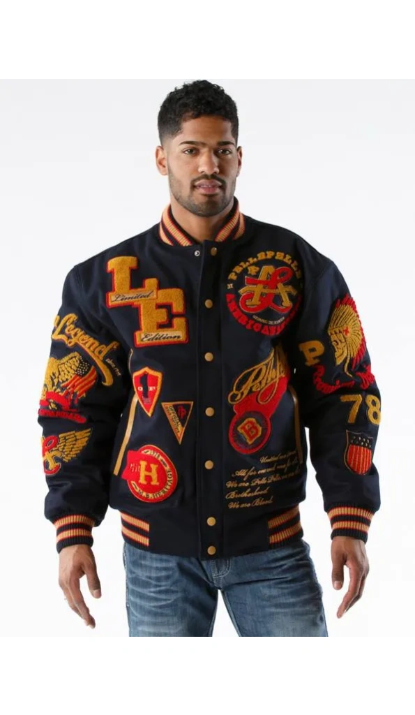 Pelle Pelle American Legend Black Varsity Jacket