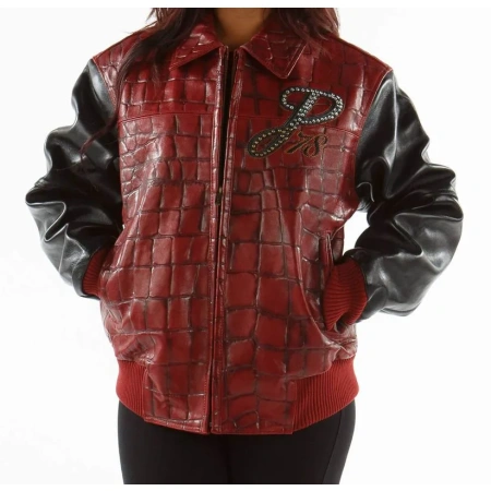 Pelle Pelle Exotic Studded Red Black Jacket