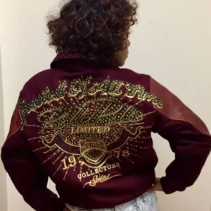 Pelle Pelle Greatest of All Time Maroon Jacket view 1