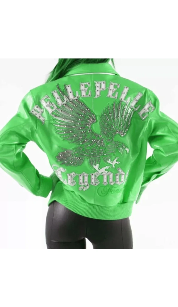 Pelle Pelle Green Legends Forever Eagle Jacket