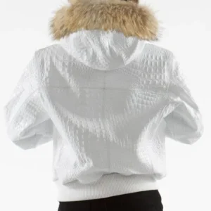Pelle Pelle Encrusted White Varsity Jacket view 1