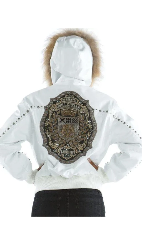 Pelle Pelle Womens Mb Emblem White Jacket