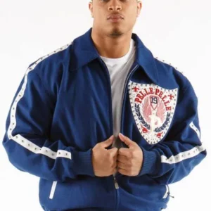 Pelle Pelle Band of Brothers Blue Jacket | Pelle Pelle view 2