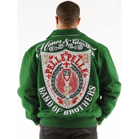 Pelle Pelle Band of Brothers Green Jacket | Pelle Pelle view 1