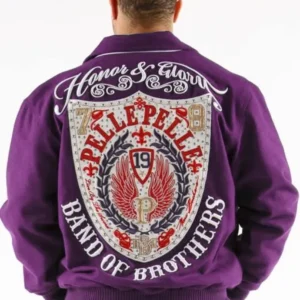 Bold Pelle Pelle Band of Brothers Purple Jacket | Pelle Pelle Store view 1