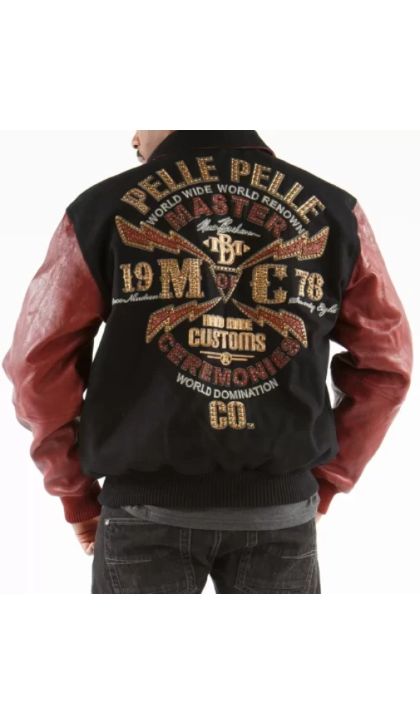 Pelle Pelle Black Brown Master |Ceremonies Varsity Jacket