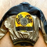 Bold Pelle Pelle Vintage 90's Leather Varsity Jacket - Pelle Pelle