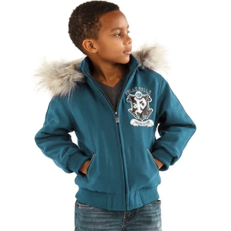 Pelle Pelle Kids Back to School Turquoise Jacket