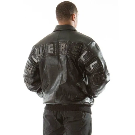 Pelle Pelle Black Jeweled Jacket | Pelle Pelle Store view 1