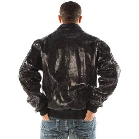 Pelle Pelle Black Python Jacket | Pelle Pelle Store view 1