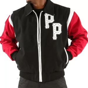 Pelle Pelle Black Red Wool Jacket | Pelle Pelle Store view 2