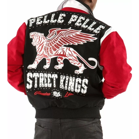 Pelle Pelle Black Red Wool Jacket | Pelle Pelle Store