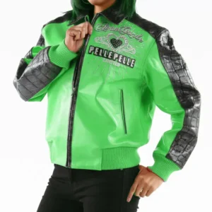 Garde  Strong 37 Years Green Leather Jacket Pelle Pelle Store view 2