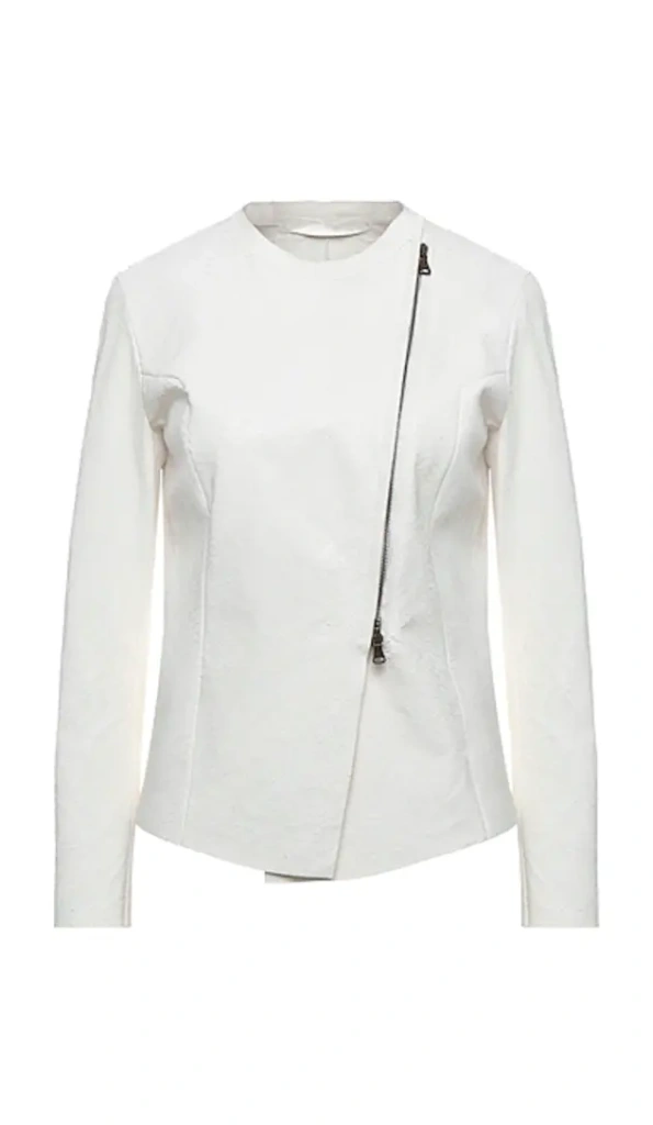 Amazing Ovine White Biker Jacket Pelle Pelle Store