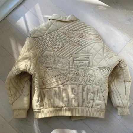 Pelle Pelle America Beige Leather Jacket view 1