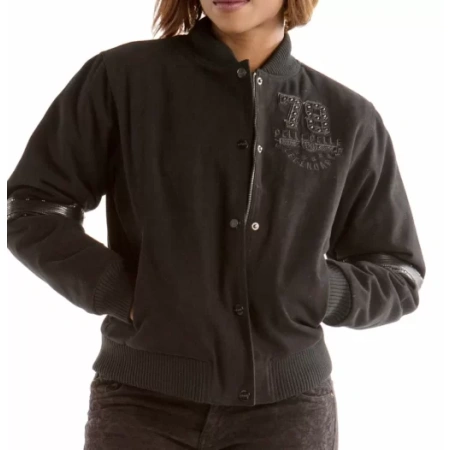Superior Black Wool Jacket | Pelle Pelle Store view 2