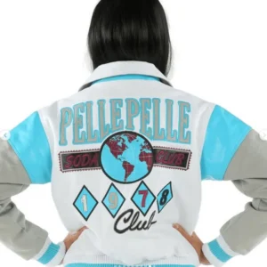 Blue and White Lightweight Jacket Pelle Pelle Store view 1