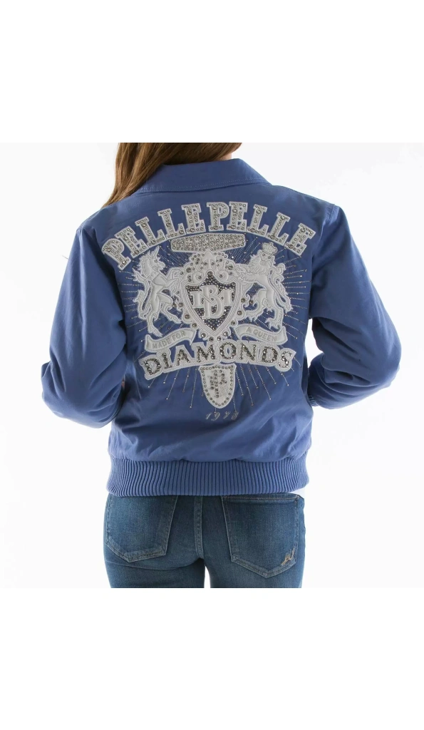Blue Diamond Jacket Made for Queen | Pelle Pelle Store