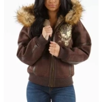 Brown Fur Hood Legendary Jacket