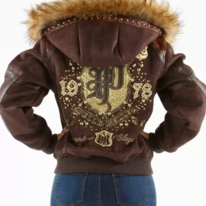 Brown Fur Hood Legendary Jacket | Pelle Pelle Store