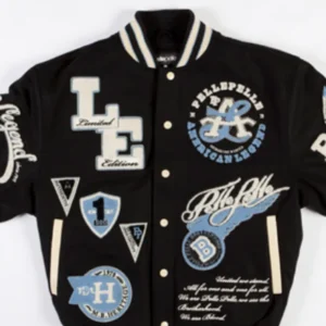 Pelle Pelle American Legend Black Varsity Jacket