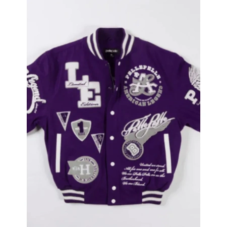 Pelle Pelle American Legend Purple Varsity Jacket