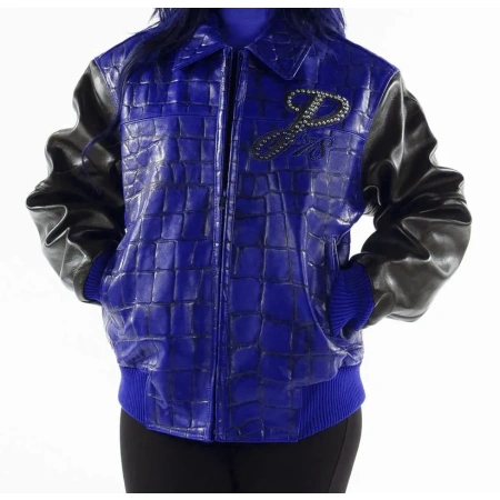 Pelle Pelle Blue Black Jacket with Exotic Studs view 2