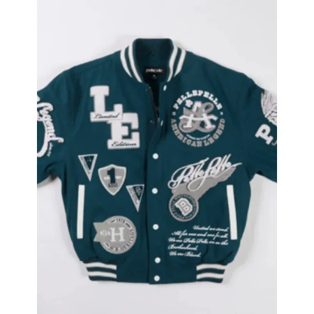 Pelle Pelle American Legend Turquoise Varsity Jacket