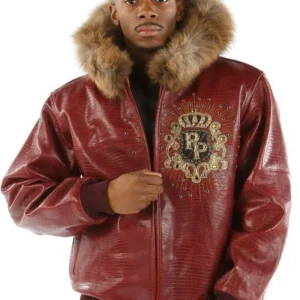 Pelle Pelle Crest Maroon Leather Jacket view 2
