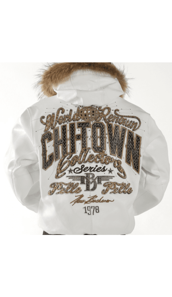 Pelle Pelle White Leather Jackets | Fur Hooded Jackets