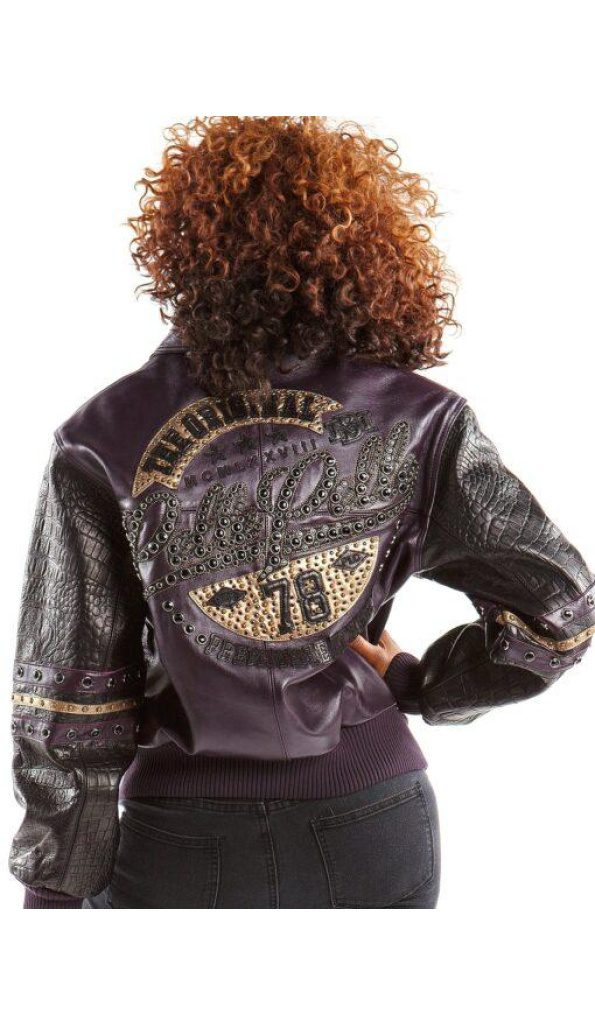 Pelle Pelle Women’s The Original Purple and Black Leather Jacket