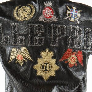 Decorated Black Pelle Pelle Python Jacket