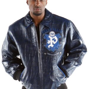 Pelle Pelle Blue Leather Jacket | Pelle Pelle Store view 3