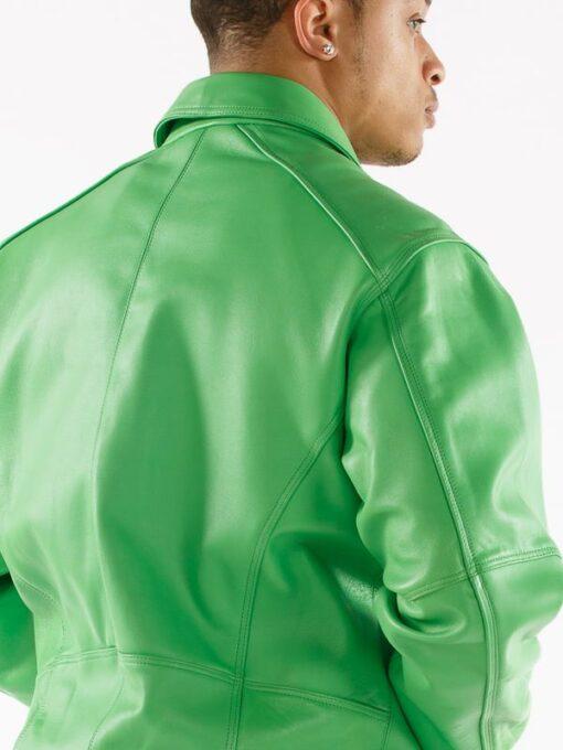 Pelle Pelle Basic In Lime Plush Jacket view 4