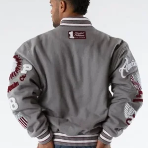 Pelle Pelle American Grey Varsity Jacket view 3