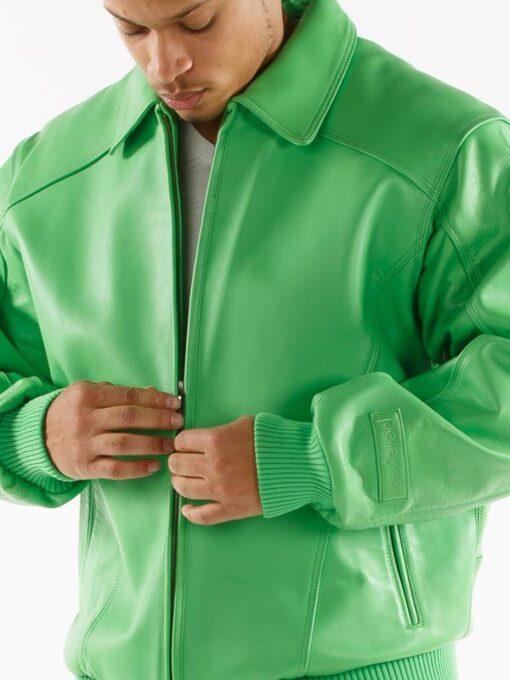 Pelle Pelle Basic In Lime Plush Jacket view 2