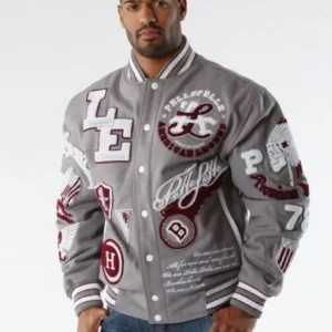 Pelle Pelle American Grey Varsity Jacket view 1