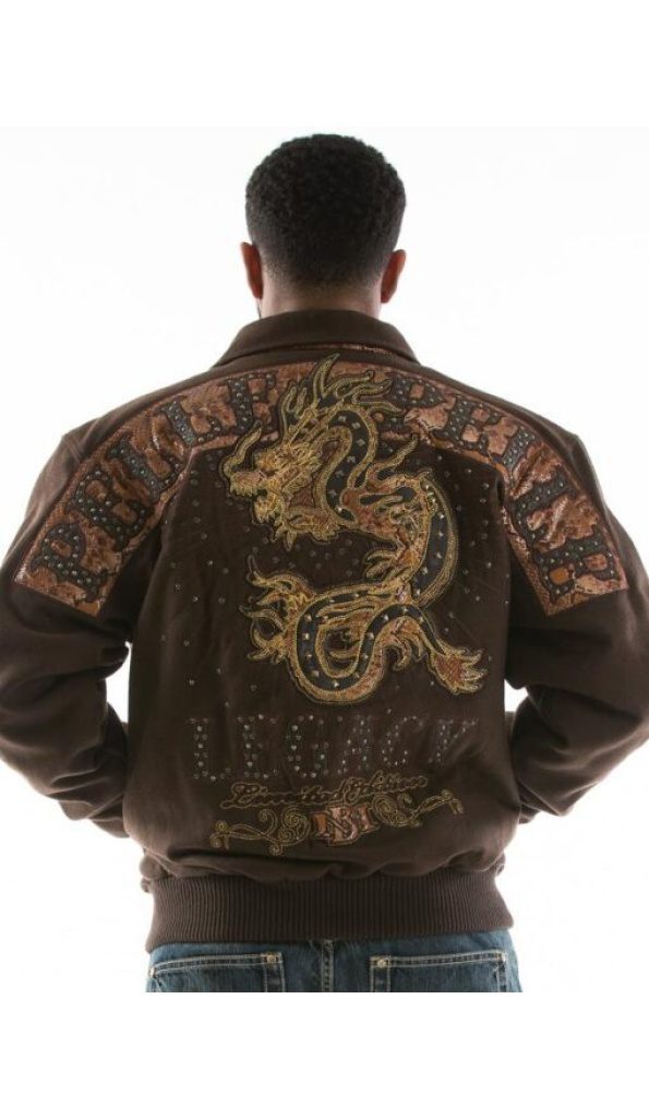 Pelle Pelle Snakeskin Dragon Brown Jacket