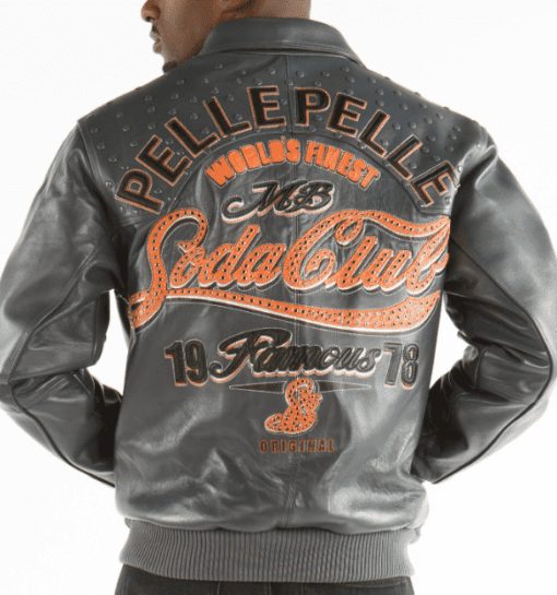 Pelle Pelle Soda Club Grey Leather Jacket