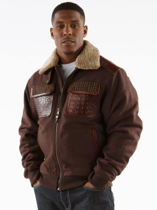 Pelle Pelle Studded Gator Jacket