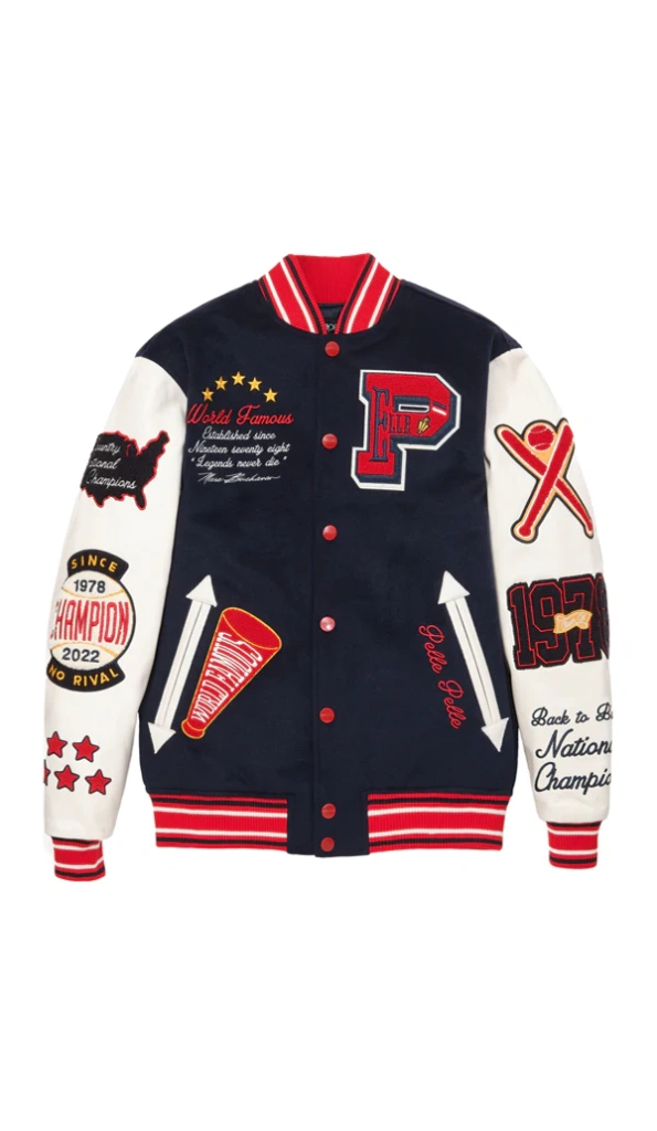 Pelle Pelle American Varsity Jacket | Red and White