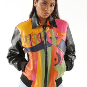 Pelle Pelle Picasso Plush Jacket | Yellow Pink Black