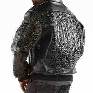 Pelle Pelle Black Studded Jacket| Pelle Pelle Store
