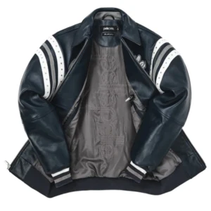 Pelle Pelle Varsity Blue Plush Jacket | pelle Pelle Store view 3