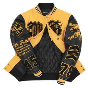 Pelle Pelle Varsity Yellow And Black Jacket view 2