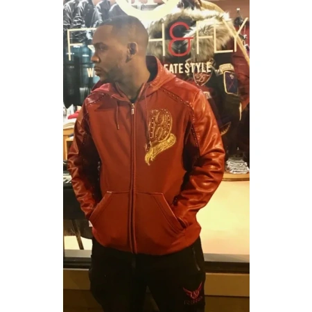 Pelle Pelle Raised Hooded Leather Jacket view 2