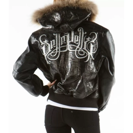 Pelle Pelle Black Hood Leather Jacket
