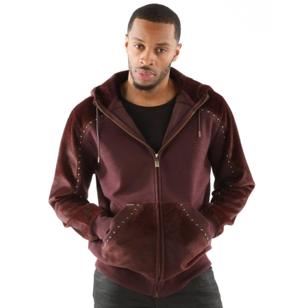 Pelle Pelle Ornate Maroon Hoodie