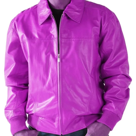 Pelle Pelle Stitch Purple Leather Jacket view 1
